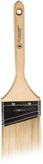Wooster Brush - 3" Angled Polyester Angular Brush - 2-15/16" Bristle Length, 6-13/16" Wood Fluted Handle - USA Tool & Supply