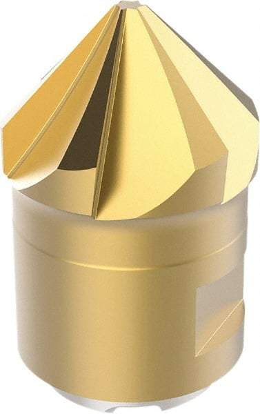 Seco - MP16 Grade F40M Carbide Chamfer Milling Tip Insert - TiAIN/TiN Finish, 6 Flutes, 1.95mm Cutting Diam, 6.5mm Depth of Cut, 23.8mm Extension - USA Tool & Supply