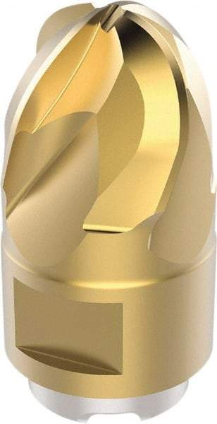 Seco - MP10 Grade MP3000 Carbide Ball Nose Milling Tip Insert - TiAIN/TiN Finish, 4 Flutes, 9.53mm Cutting Diam, 7mm Depth of Cut, 16mm Extension, 3/16" Cnr Rad - USA Tool & Supply
