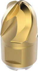 Seco - MP12 Grade F40M Carbide Ball Nose Milling Tip Insert - TiAIN/TiN Finish, 4 Flutes, 12mm Cutting Diam, 8mm Depth of Cut, 18.7mm Extension - USA Tool & Supply
