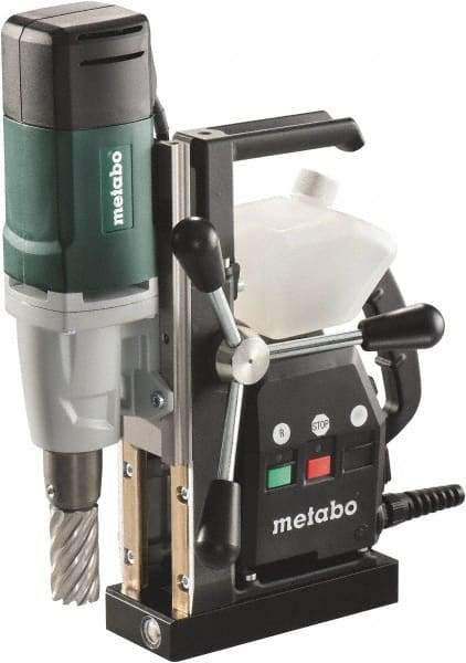 Metabo - 3/4" Chuck, 2" Travel, Portable Magnetic Drill Press - 700 RPM, 9 Amps, 1000 Watts - USA Tool & Supply