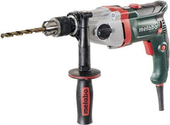 Metabo - 1/2" Keyed Chuck, 0 to 1,000/0 to 3,100 RPM, Pistol Grip Handle Electric Drill - 9.6 Amps, 120 Volts, Reversible - USA Tool & Supply