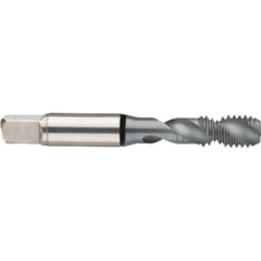 ‎M3 × 0.5 2FL 6H Cobalt Spiral Flute Semi-Bott Black Ring Tap-MolyGlide-45 Degree Helix - USA Tool & Supply
