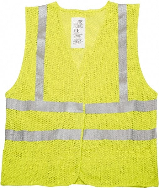 Ability One - Size L Yellow Mesh Public Safety High Visibility Vest - USA Tool & Supply