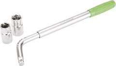 OEM Tools - 21" Long Cylindrical Shaped Lug Nut Wrench Tire Iron - Telescoping, 11/16, 3/4, 13/16, 7/8" Hex, 17, 19, 21, 22mm - USA Tool & Supply