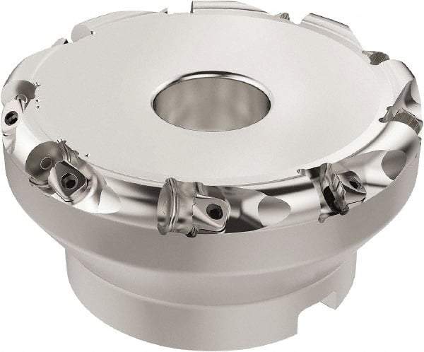 Seco - 67.26mm Cut Diam, 6mm Max Depth, 40mm Arbor Hole, 9 Inserts, RN.. 1207 Insert Style, Indexable Copy Face Mill - R220.26 Cutter Style, 7,500 Max RPM, 63mm High, Series R220.26 - USA Tool & Supply