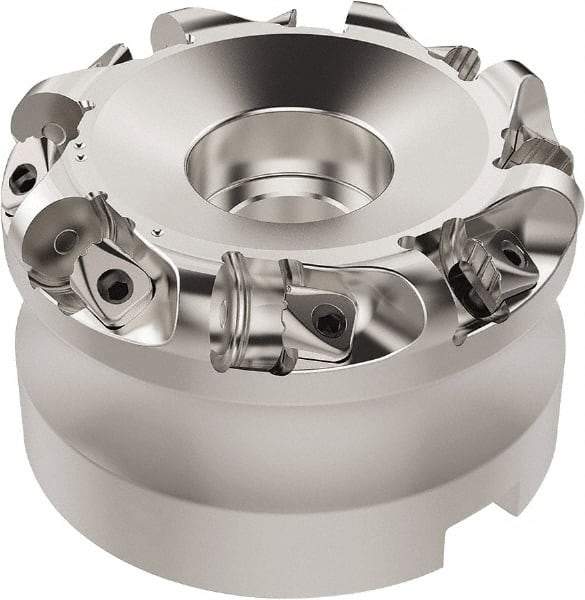 Seco - 50.32mm Cut Diam, 6mm Max Depth, 32mm Arbor Hole, 8 Inserts, RN.. 1207 Insert Style, Indexable Copy Face Mill - R220.26 Cutter Style, 9,400 Max RPM, 50mm High, Through Coolant, Series R220.26 - USA Tool & Supply