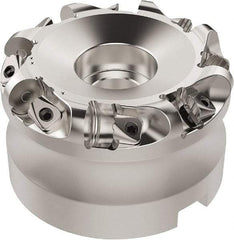 Seco - 50.32mm Cut Diam, 6mm Max Depth, 32mm Arbor Hole, 8 Inserts, RN.. 1207 Insert Style, Indexable Copy Face Mill - R220.26 Cutter Style, 9,400 Max RPM, 50mm High, Through Coolant, Series R220.26 - USA Tool & Supply