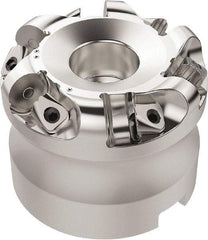 Seco - 87.28mm Cut Diam, 6mm Max Depth, 1" Arbor Hole, 6 Inserts, RN.. 1207 Insert Style, Indexable Copy Face Mill - R220.26 Cutter Style, 10,600 Max RPM, 2 High, Through Coolant, Series R220.26 - USA Tool & Supply