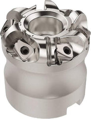 Seco - 37.33mm Cut Diam, 6mm Max Depth, 22mm Arbor Hole, 6 Inserts, RN.. 1204 Insert Style, Indexable Copy Face Mill - R220.26 Cutter Style, 16,700 Max RPM, 45mm High, Through Coolant, Series R220.26 - USA Tool & Supply