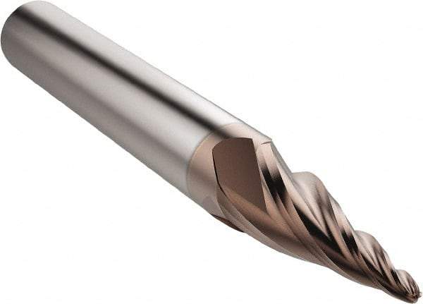 Seco - 2.8mm, 4 Flute, Single End, Solid Carbide, 1.5mm Corner Radius End Mill - 63mm OAL, 25° Helix, Right Hand Flute, 23.5mm LOC, Right Hand Cut - USA Tool & Supply