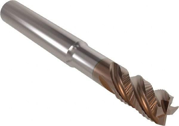 Seco - 10mm, 4 Flute, Single End, Solid Carbide, Corner Chamfer End Mill - 88mm OAL, 38° Helix, Right Hand Flute, 22mm LOC, Right Hand Cut - USA Tool & Supply