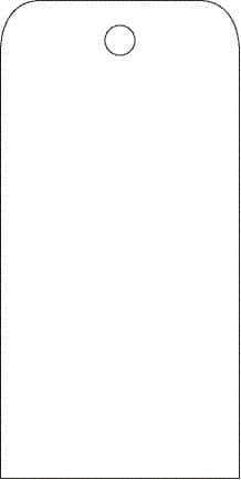 NMC - 6" High x 3" Long, Blank, English Safety & Facility Accident Prevention Tag - White Poly - USA Tool & Supply