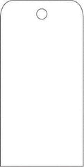 NMC - 6" High x 3" Long, Blank, English Safety & Facility Accident Prevention Tag - White Poly - USA Tool & Supply