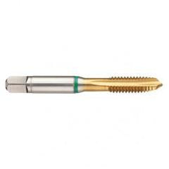 M14x1.25 6H 4-Flute Cobalt Green Ring Spiral Point Plug Tap-TiN - USA Tool & Supply