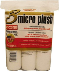 Wooster Brush - 5/16" Nap, 9" Wide Paint Roller Cover - Smooth Texture, Microfiber - USA Tool & Supply