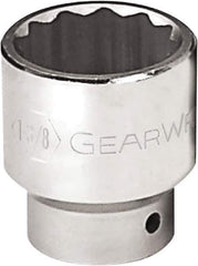 GearWrench - 13/16", 3/4" Drive, Standard Hand Socket - 12 Points, 1.95" OAL, Alloy Steel, Chrome Finish - USA Tool & Supply