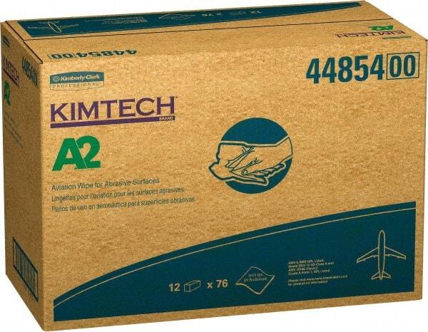 Kimtech - A2 Disposable Aerospace Wipes - Packet, 12-1/2" x 12" Sheet Size, White - USA Tool & Supply