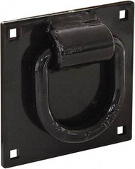 Buyers Products - Steel Bolt-On D-Ring - 4-1/2" Long, Black, For Use with Cargo Control - USA Tool & Supply