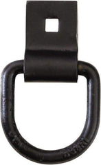 Buyers Products - Steel D-Ring with Integral Bracket - 3-1/2" Long, Black, For Use with Cargo Control - USA Tool & Supply