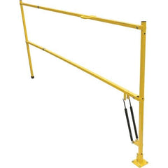 Vestil - Steel Rail Safety Gate - 4" Wide x 135" Door Height, Yellow - USA Tool & Supply