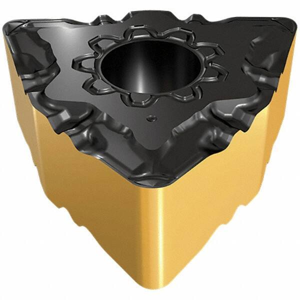 Iscar - WNMG431 F3P Grade IC807 Carbide Turning Insert - TiAlN/TiN Finish, 80° Trigon, 12.7mm Inscr Circle, 4.76mm Thick, 0.4mm Corner Radius - USA Tool & Supply