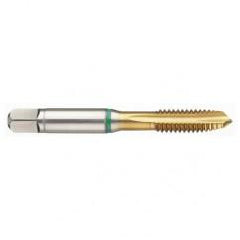 M10 x 1.5 Dia. - 6H - 3 FL - Cobalt Bottoming Green Ring Tap FORM-E-TiN - USA Tool & Supply