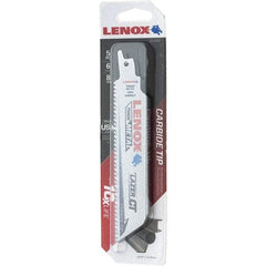 Lenox - 6" Long x 1" Thick, Bi-Metal Reciprocating Saw Blade - Tapered Profile, 8 TPI, Toothed Edge, Tang Shank - USA Tool & Supply