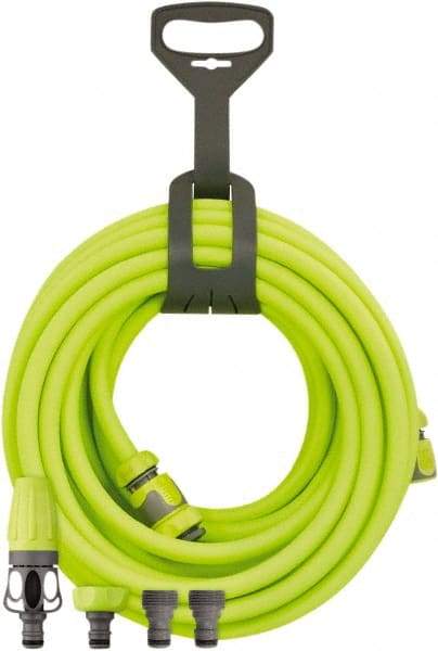 Legacy - 1/2" ID x 0.74" OD 4' Long Lead-In Whip Hose - MNPT Swivel x MNPT Ends, 300 Working psi, -40 to 140°F, 1/2" Fitting, Green - USA Tool & Supply