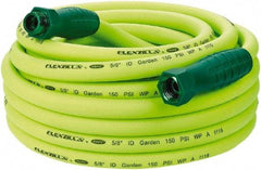 Legacy - 50' Long Garden Hose - 5/8" Diam, 3/4" GHT, Hybrid Polymer, 150 psi, All Season, Green - USA Tool & Supply