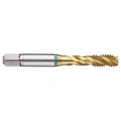 1-1/4-7 Dia. - 2B - 4 FL - Cobalt Bottoming Green Ring Tap FORM-E-TiN - USA Tool & Supply