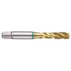 1-1/4-7 Dia. - 2B - 4 FL - Cobalt Bottoming Green Ring Tap FORM-E-TiN - USA Tool & Supply