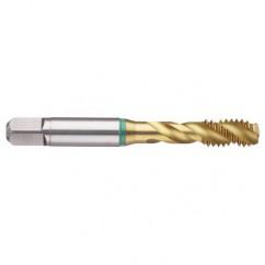 6-40 Dia. - 2B - 3 FL - Cobalt Bottoming Green Ring Tap FORM-E-TiN - USA Tool & Supply