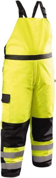 OccuNomix - Size L, Yellow, Snap Front, Cold Weather Bib Overall - Polyester, 7 Pockets, Elastic Waistband - USA Tool & Supply