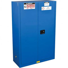 Justrite - Safety Cabinets Hazardous Chemical Type: Corrosive Chemicals Color: Blue - USA Tool & Supply