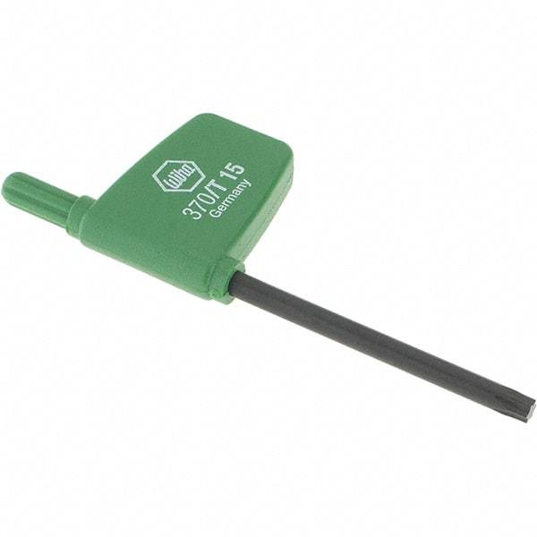 Wiha - T15 Torx Key - Flag-Style, 45mm Length Under Head, 3.1" OAL - USA Tool & Supply