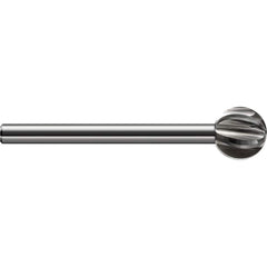 Harvey Tool - 3/8" Diam 300° Wrap Angle 0.355" LOC 6-Flute Uncoated Undercut End Mill - Exact Industrial Supply