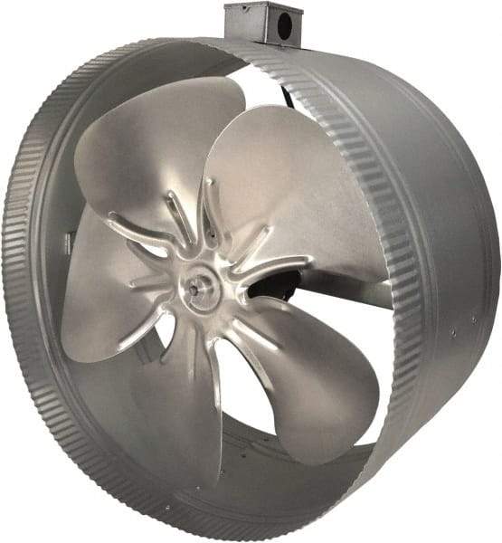 Suncourt - 16" Diam, 1.57 Amp, 120 Volt Duct Fan - 1,100 CFM, 1,180 RPM, Single Speed - USA Tool & Supply