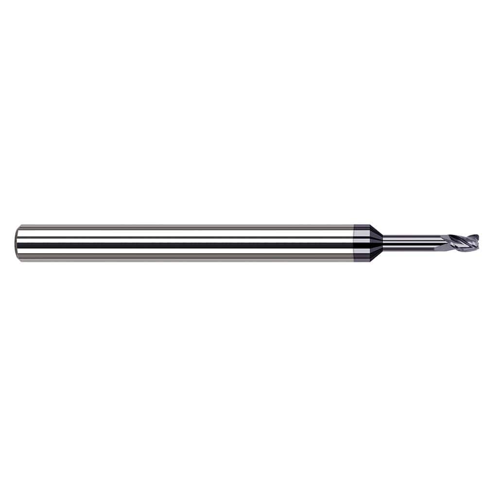 Harvey Tool - Corner Radius & Corner Chamfer End Mills; Mill Diameter (mm): 0.40 ; Mill Diameter (Decimal Inch): 0.0157 ; End Type: Corner Radius ; Corner Radius (mm): 0.08 ; Number of Flutes: 3 ; Material: Solid Carbide - Exact Industrial Supply