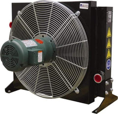 AKG Thermal Systems - SAE #20, 1 Fan Mount, Liquid-To-Air Aluminum Brazed Process Equipment Heat Exchanger - Oil Cooler, Ethylene Glycol/Water Mixture Cooler, 25.89" High x 30.31" Wide x 19.5" Deep, 250°F Max - USA Tool & Supply