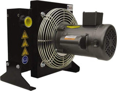 AKG Thermal Systems - SAE #16, 1 Fan Mount, Liquid-To-Air Aluminum Brazed Process Equipment Heat Exchanger - Oil Cooler, Ethylene Glycol/Water Mixture Cooler, 15.91" High x 16.54" Wide x 16" Deep, 250°F Max - USA Tool & Supply