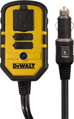 DeWALT - 1 Connection, 13.8 VDC Input, 120 VAC Output, 12 Amp Input Rating, 140 Peak Wattage, Power Inverter - 120 Watt Continuous Output Power - USA Tool & Supply