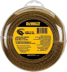 DeWALT - 0.095" Diam, 144' Long String Trimmer Replacment Line - For DCST920B, DCST920P1, DCST970X1, DCST990B, DCST990H1, DCST990M1 - USA Tool & Supply