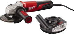 Milwaukee Tool - 5" Wheel Diam, 11,000 RPM, Corded Angle & Disc Grinder - 5/8-11 Spindle, 120 Volts, 13 Amps - USA Tool & Supply