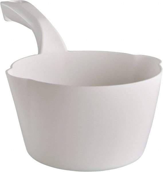 Remco - 32 oz White Polypropylene Round Bottom Scoop - 6.8" Wide x 5.3" Deep Bowl, 5-1/2" Handle Length, 11.6" OAL - USA Tool & Supply