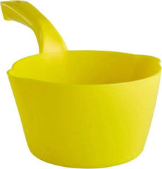 Remco - 32 oz Yellow Polypropylene Round Bottom Scoop - 6.8" Wide x 5.3" Deep Bowl, 5-1/2" Handle Length, 11.6" OAL - USA Tool & Supply