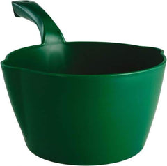Remco - 64 oz Green Polypropylene Round Bottom Scoop - 8.3" Wide x 4-1/2" Deep Bowl, 5-1/2" Handle Length, 13" OAL - USA Tool & Supply