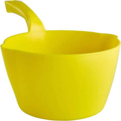 Remco - 64 oz Yellow Polypropylene Round Bottom Scoop - 8.3" Wide x 4-1/2" Deep Bowl, 5-1/2" Handle Length, 13" OAL - USA Tool & Supply