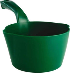 Remco - 32 oz Green Polypropylene Round Bottom Scoop - 6.8" Wide x 5.3" Deep Bowl, 5-1/2" Handle Length, 11.6" OAL - USA Tool & Supply