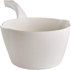 Remco - 64 oz White Polypropylene Round Bottom Scoop - 8.3" Wide x 4-1/2" Deep Bowl, 5-1/2" Handle Length, 13" OAL - USA Tool & Supply